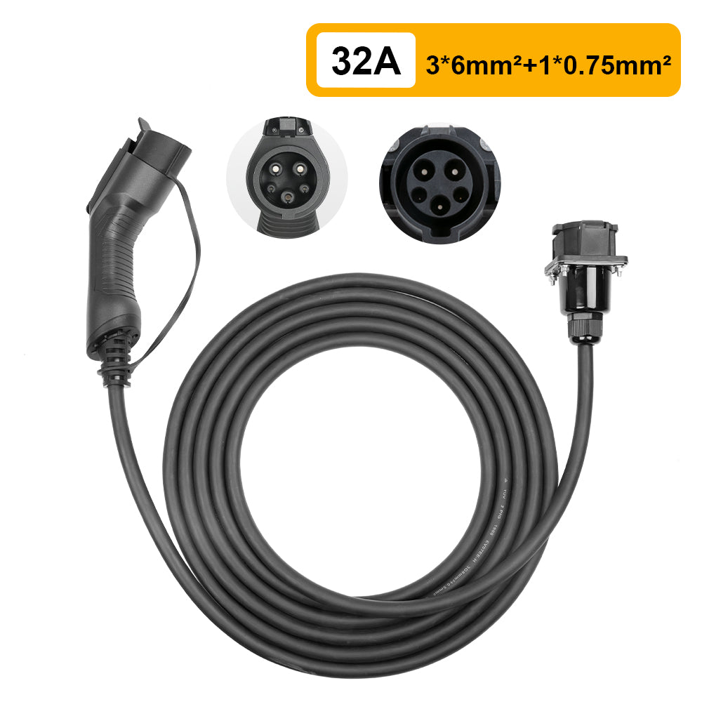 EVP1CNL32121 - EVlink Charging cable 7m 32A 1-Phase T2-T1 IEC EV accessory
