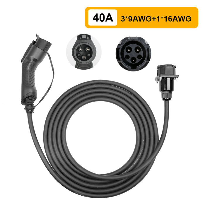 MOREC CHC011 32/40A J1772 Extension Cable, 40Amp 20ft EV Extension Cord for EV Charging Stations