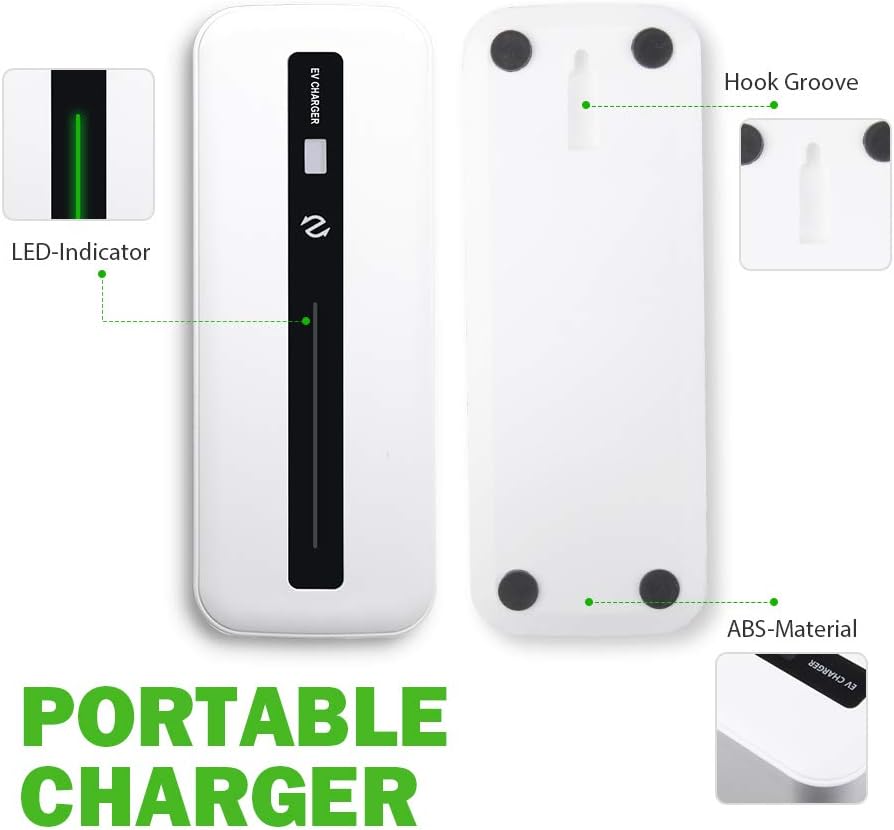 15A MOREC Level 1 Portable Electric Vehicle Charger 20FT with NEMA 5-15 Plug - 15APCD018