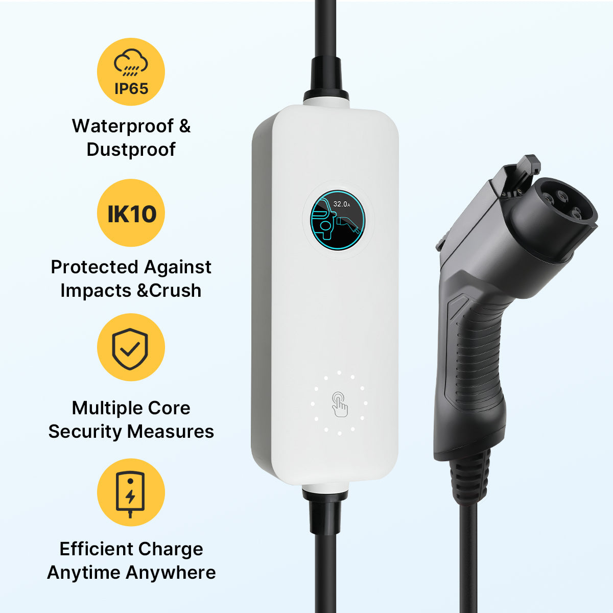 MOREC Type 1 Max 9.6KW 40Amp Portable Electric Vehicle Charger Nema 14-50 Plug - SQP039