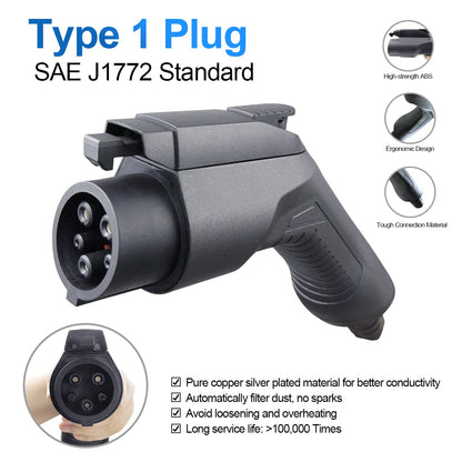 MOREC Type 1 9KW/7KW Portable EV Charger Fast Electric Charging Solution with Nema 14-50 Plug - PCD041T1