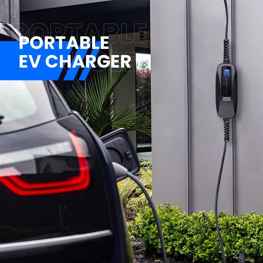 MOREC level 2 Max 9KW/7KW Portable EV Charger with Nema 14-50 Plug - PCD040