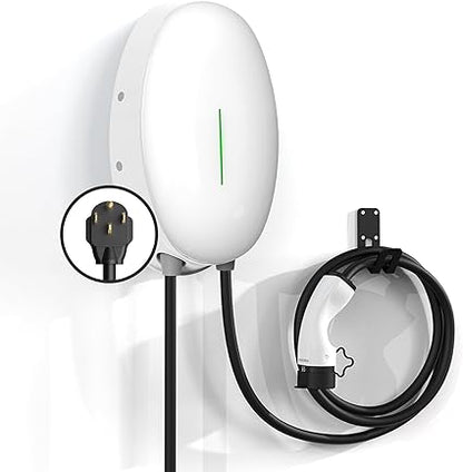 MOREC EV Wallbox NEMA14-50 40A Type 1 Plug Elliptical EV Charging Station - WB10T1G
