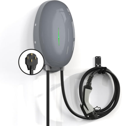 MOREC EV Wallbox NEMA14-50 40A Type 1 Plug Elliptical EV Charging Station - WB10T1G