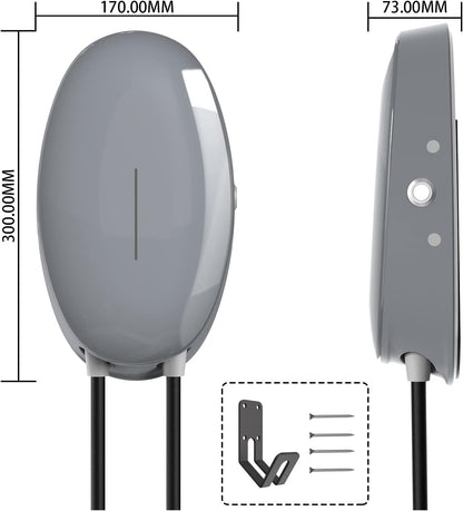 MOREC EV Wallbox NEMA14-50 40A Type 1 Plug Elliptical EV Charging Station - WB10T1G