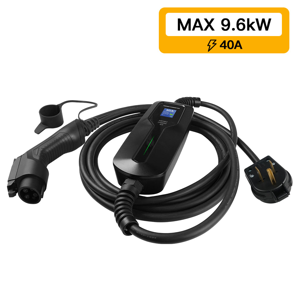 MOREC Type 1 9KW/7KW Portable EV Charger Fast Electric Charging Solution with Nema 14-50 Plug - PCD041T1